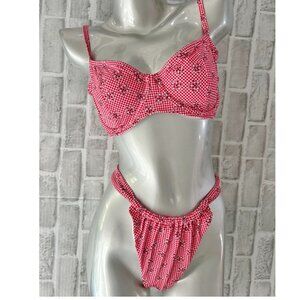 PINK by Frankies Bikinis Buttercup Bikini Top & Reilly Bikini Bottom 2 PC XL